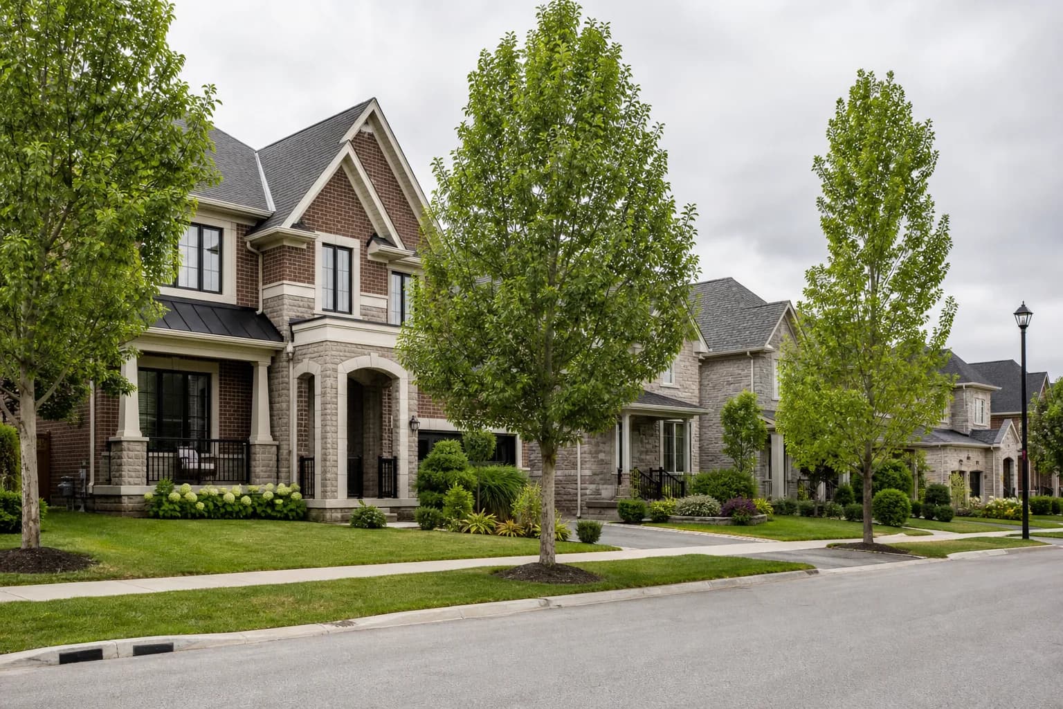 WideLot™ streetscape context for Arbourview floor plans and detached homes in Georgetown
